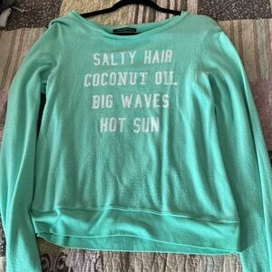 Wildfox Turquoise Sweatshirt  Comfy Cozy